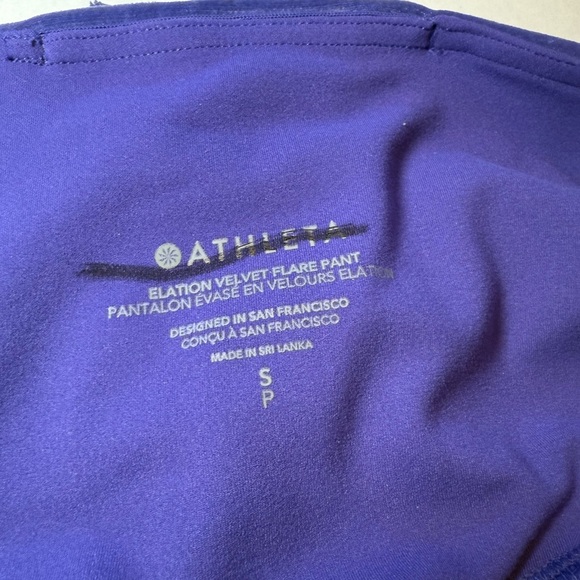 Athleta Elation Velvet Flare Pant Sz S Purple NWOT - Picture 8 of 10